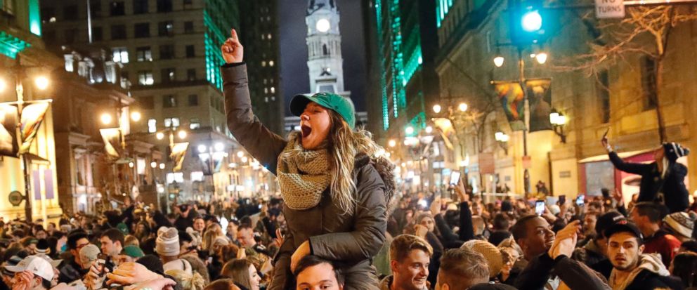 Philadelphians Take to the Streets to Celebrate Super Bowl