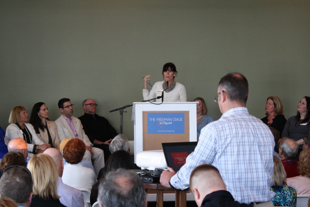 Michelle D. Freeman, President and Chair of the Joshua M. Freeman Foundation spoke at the event.