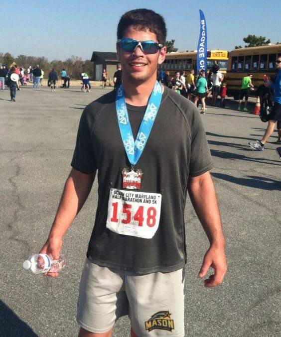 Christopher Rodriguez after the OCMD Island to Island Half Marathon in previous years (Photo: Christopher Rodriguez)