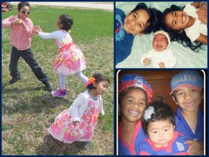 Rachel with her siblings