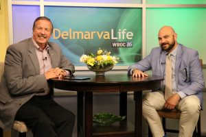 Adam Stanley, manager of Men's Wearhouse in Salisbury with Jimmy to talk about the National Suit Drive
