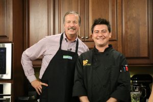 Chef Jason Myers with Roadie Joe's Bar and Grill in Salisbury with Jimmy in the DelmarvaLife kitchen
