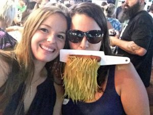 Contest category 'Fakest' winner Anna O'Neill of Berlin poses with friend Corey Lynn Palmer (Photo: Corey Lynn Palmer)
