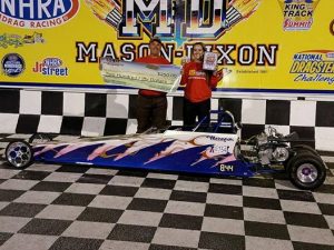 Morgan Larkin SBRA Jr. Dragster Champion