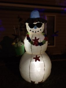 Beach snowman, submitted by Angela Murray.