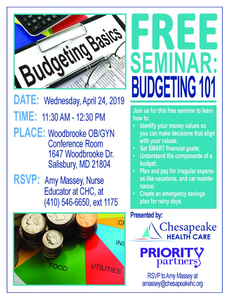 Chesapeake Health Care to Host Free Budgeting 101 Seminar DelmarvaLife