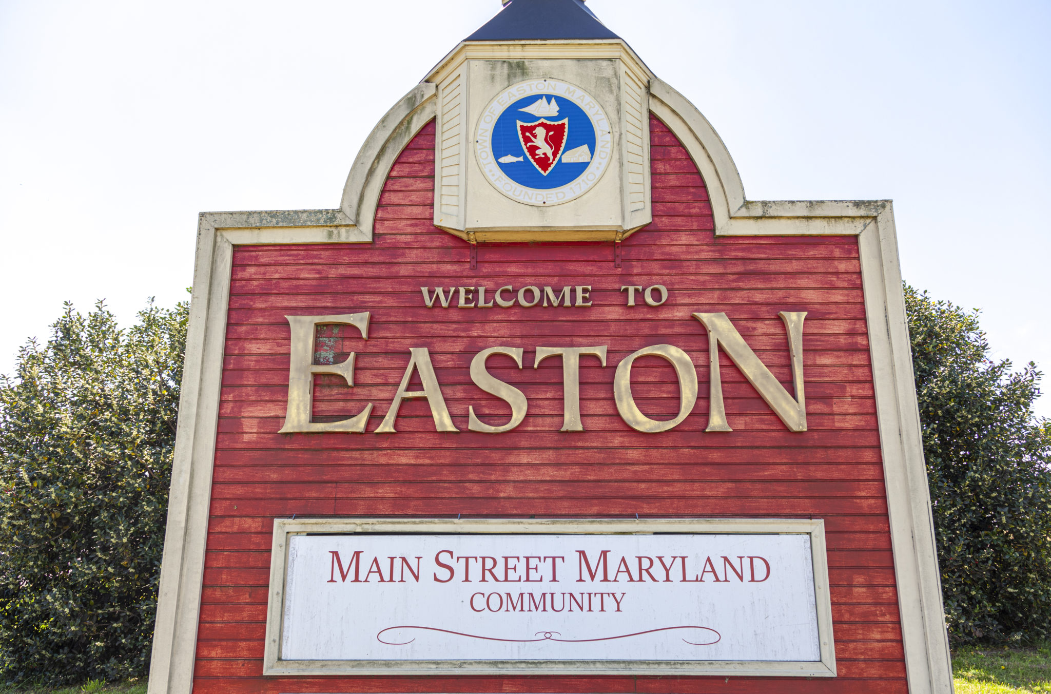 The western entrance of the historic picturesque small town of Easton