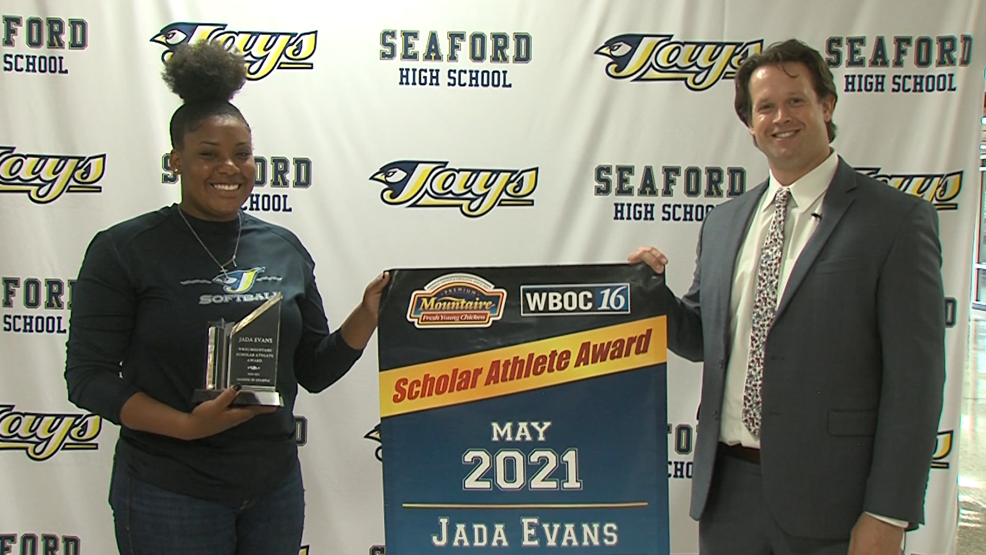 Jada Evans – May 2021 Winner – WBOC Mountaire Scholar Athlete