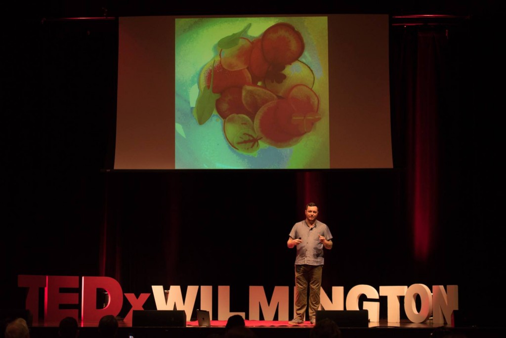 Hari Cameron giving his TED Talk at TEDxWilmington.(Photo: Hari Cameron).