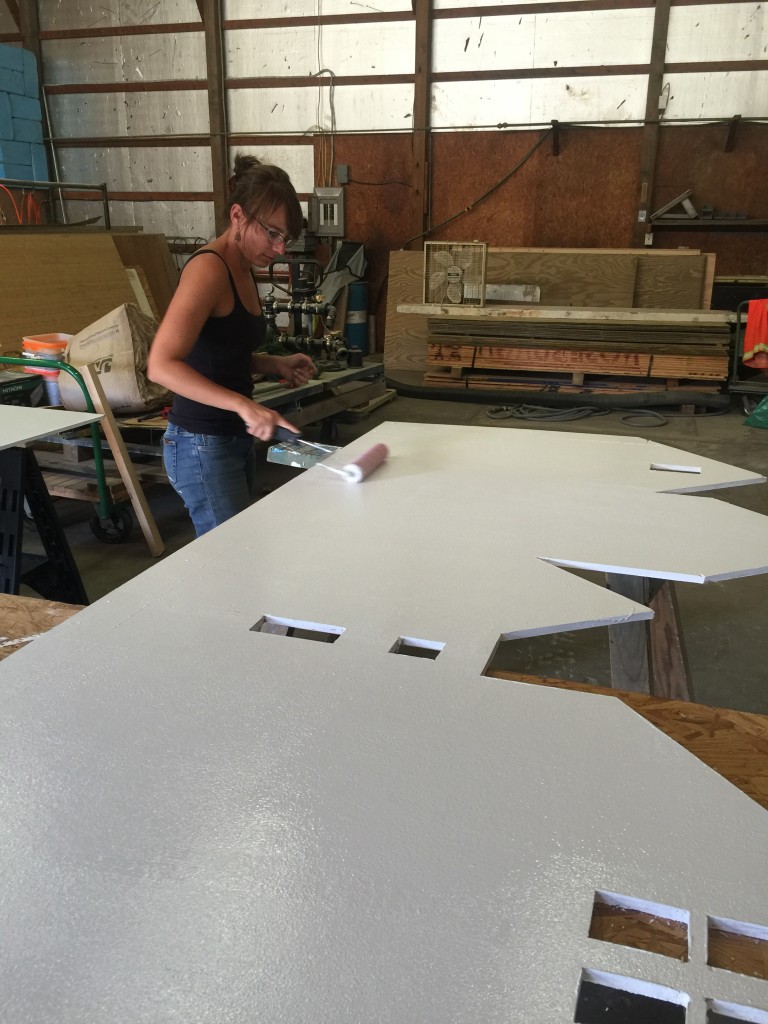 Heidi Lowe painting cutouts (Photo: Rehoboth Beach Mainstreet)